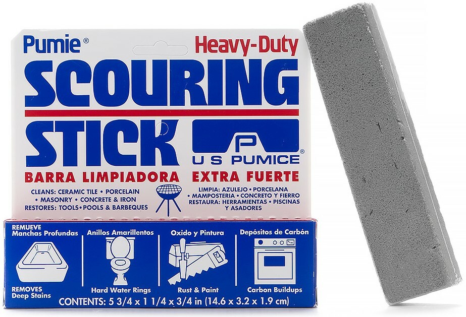 2 pack PUMIE PUMICE heavy duty SCOURING STICK BAR for cleaning toilets