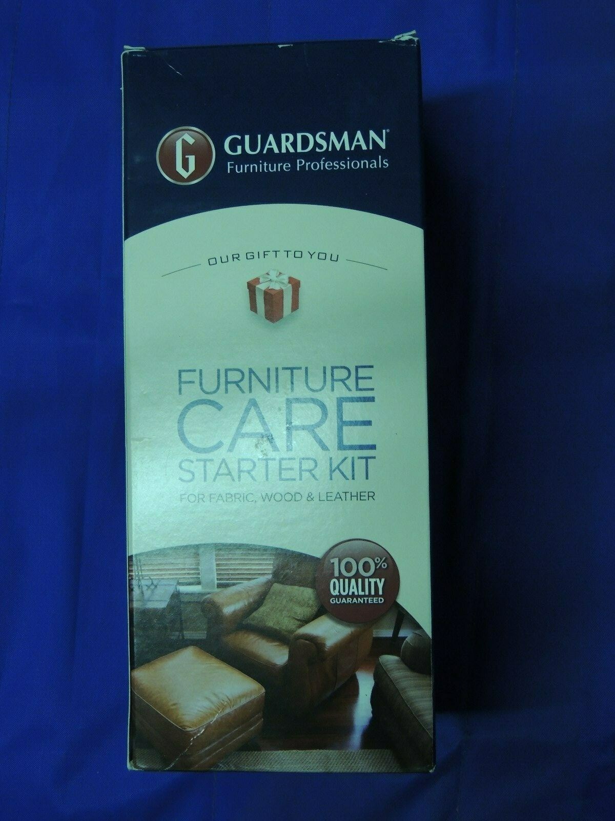 Guardsman Furniture Care Starter Kit Fabric Wood Leather Spray Wipes Cloth New