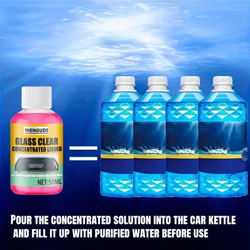 IHENGUDE Concentrated Windshield Washer Fluid | Rain Repellent Glass Cleaner 50m