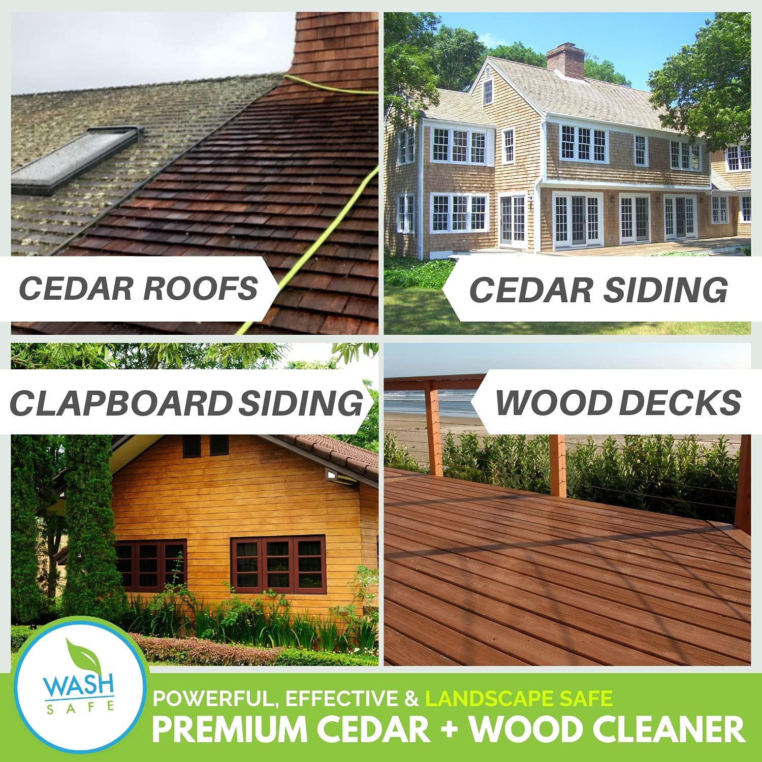 CEDAR WASH Eco-Safe and Organic Wood Cleaner, 10 Lb. Container, Clear (WS-CW-10L
