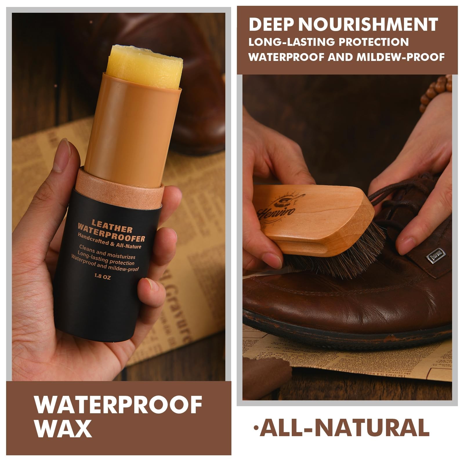 Leather Boot Care Kit – Mink Oil, Saddle Soap for Leather, Waterproofing Wax,…