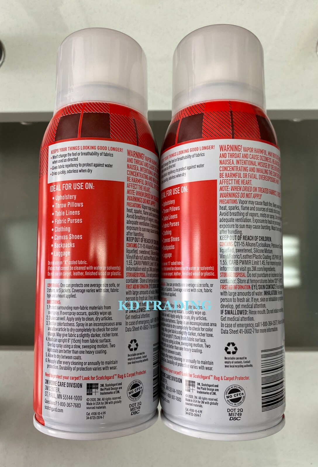 (2-Pack) 3M Scotchgard FABRIC WATER SHIELD Waterproof Clothes Upholstery 10Oz