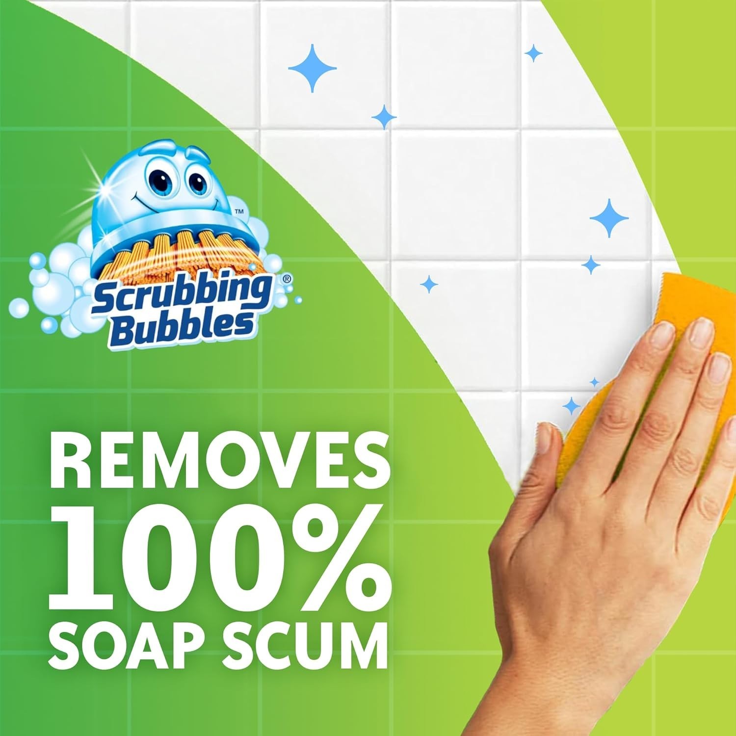 Mega Bathroom and Shower Cleaner Spray, Foaming Action Removes Limescale and Soa
