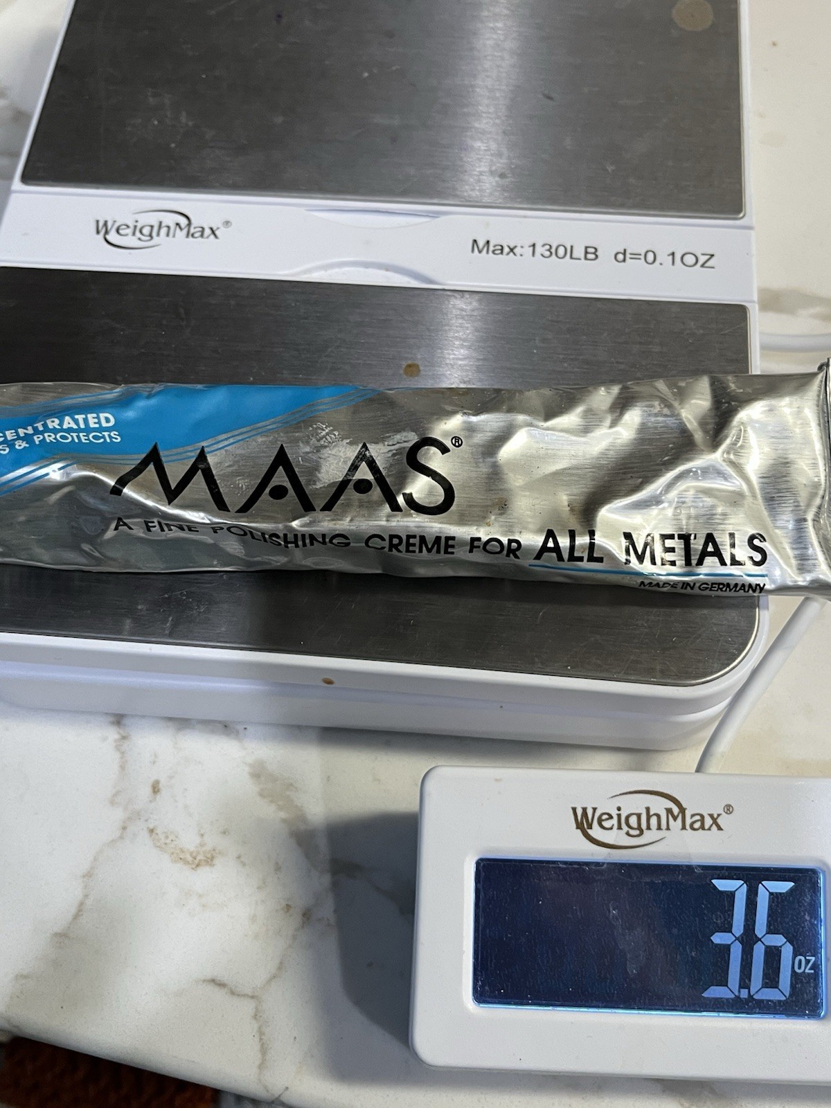 MAAS Fine Polishing Creme All Metal 4 oz Concentrated Clean Polish 3.6oz / 4oz
