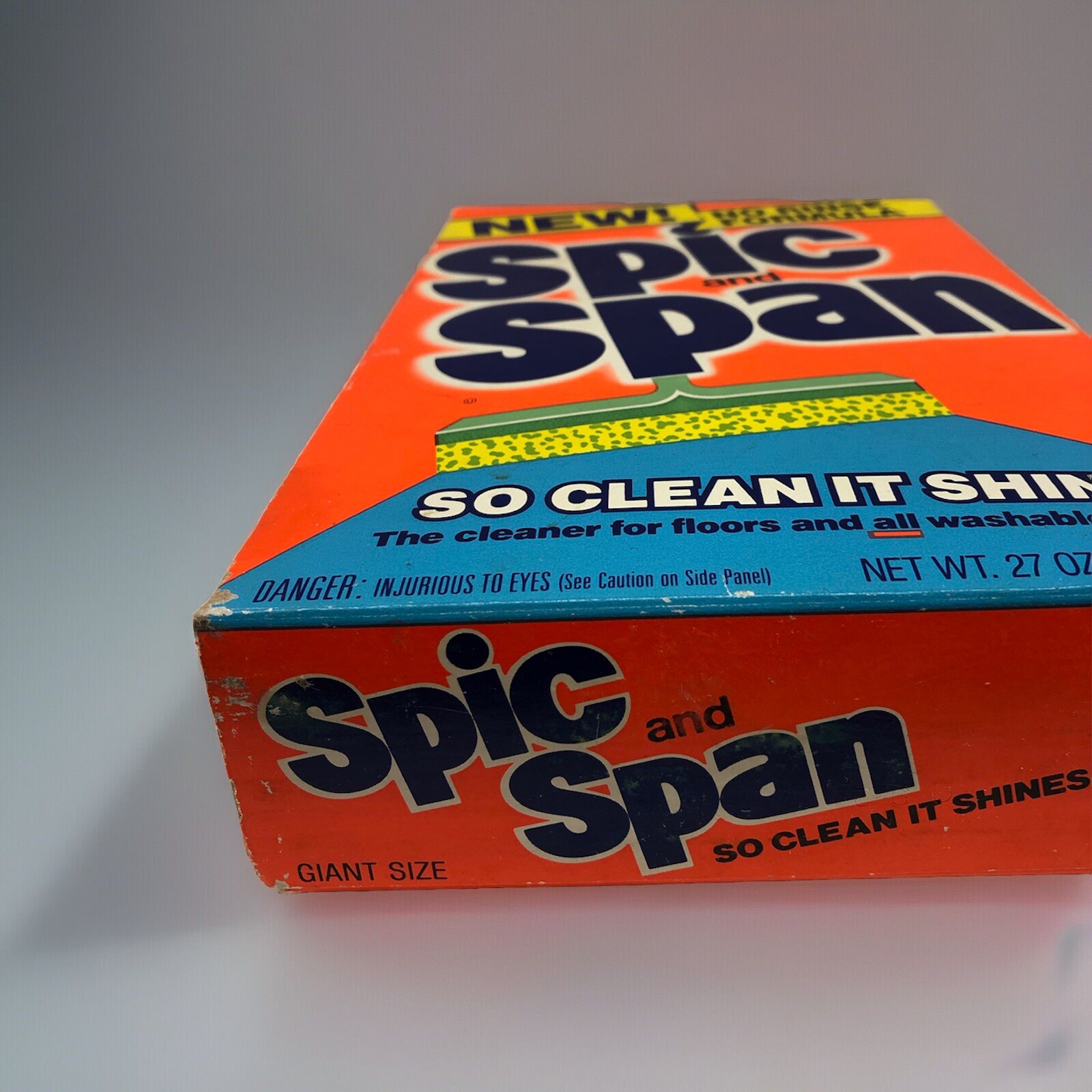 Vtg Spic and Span Giant size Movie Prop All Purpose Cleaner 27 Oz Box Empty