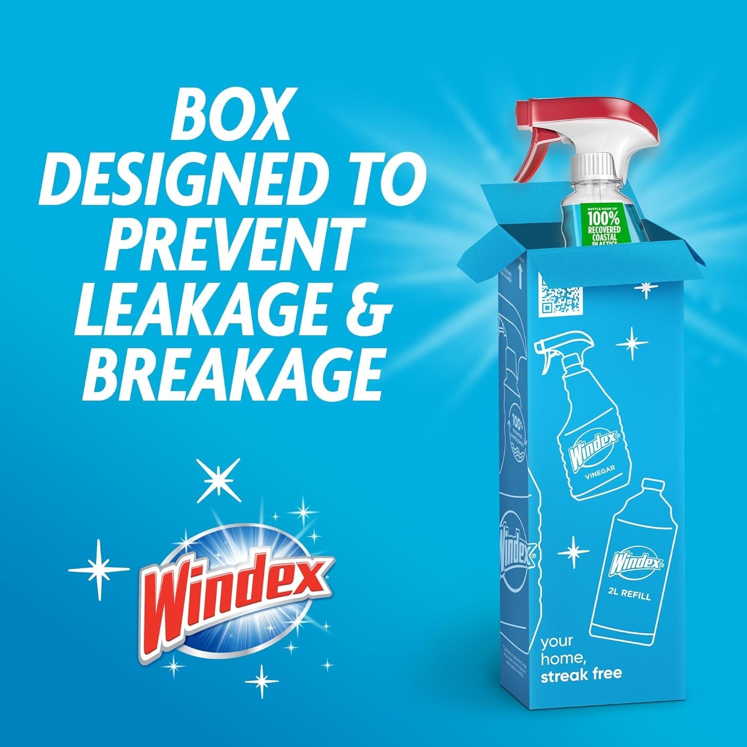 Windex Glass and Window Cleaner Spray Bottle, Original Blue Scent, 23 Fl Oz