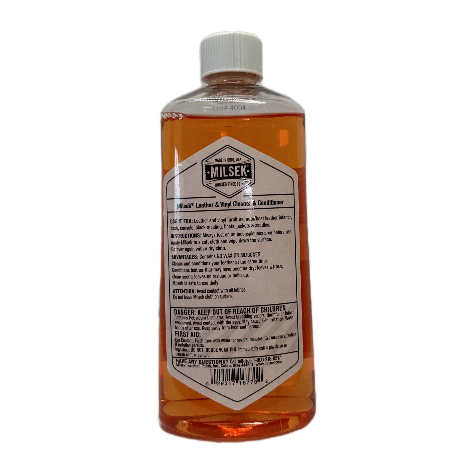 Milsek Leather and Vinyl Cleaner & Conditioner, 12 Ounce