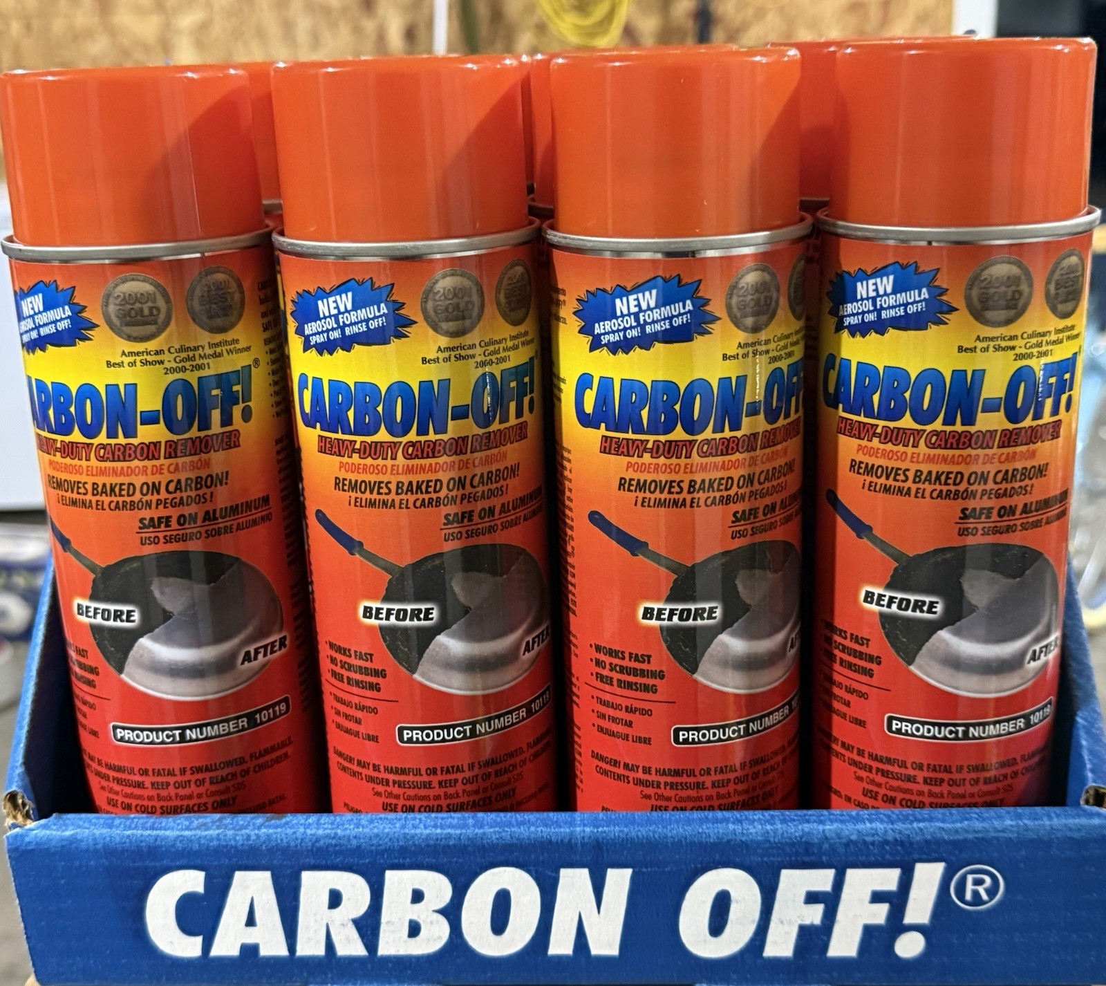 Carbon Off! Aerosol Cleaner 12pk Display Product #10119 12 Cans 19oz Each