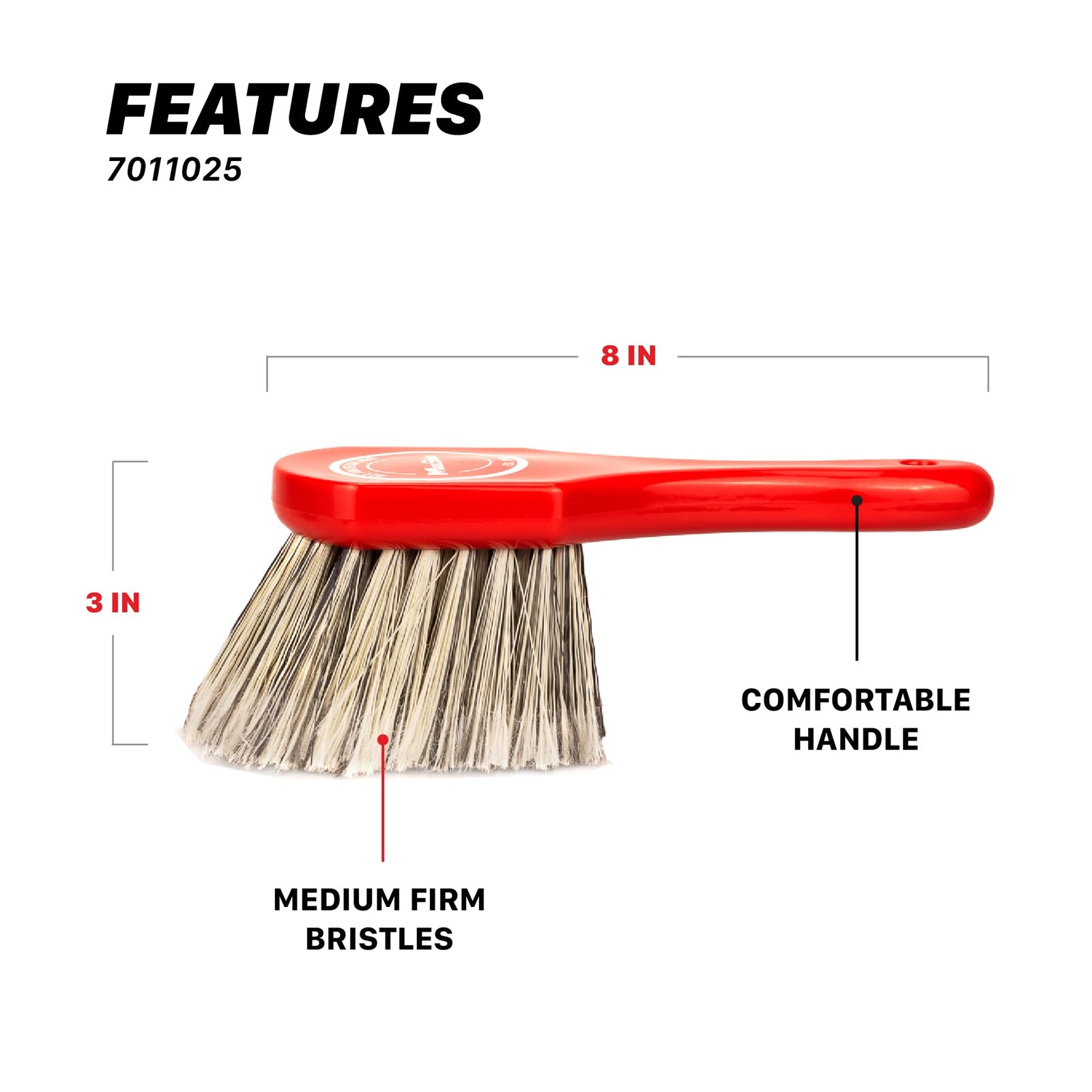 Universal Cleaning Brushes (3-Piece Set) – Heavy-Duty, Medium-Duty, Soft Bris…