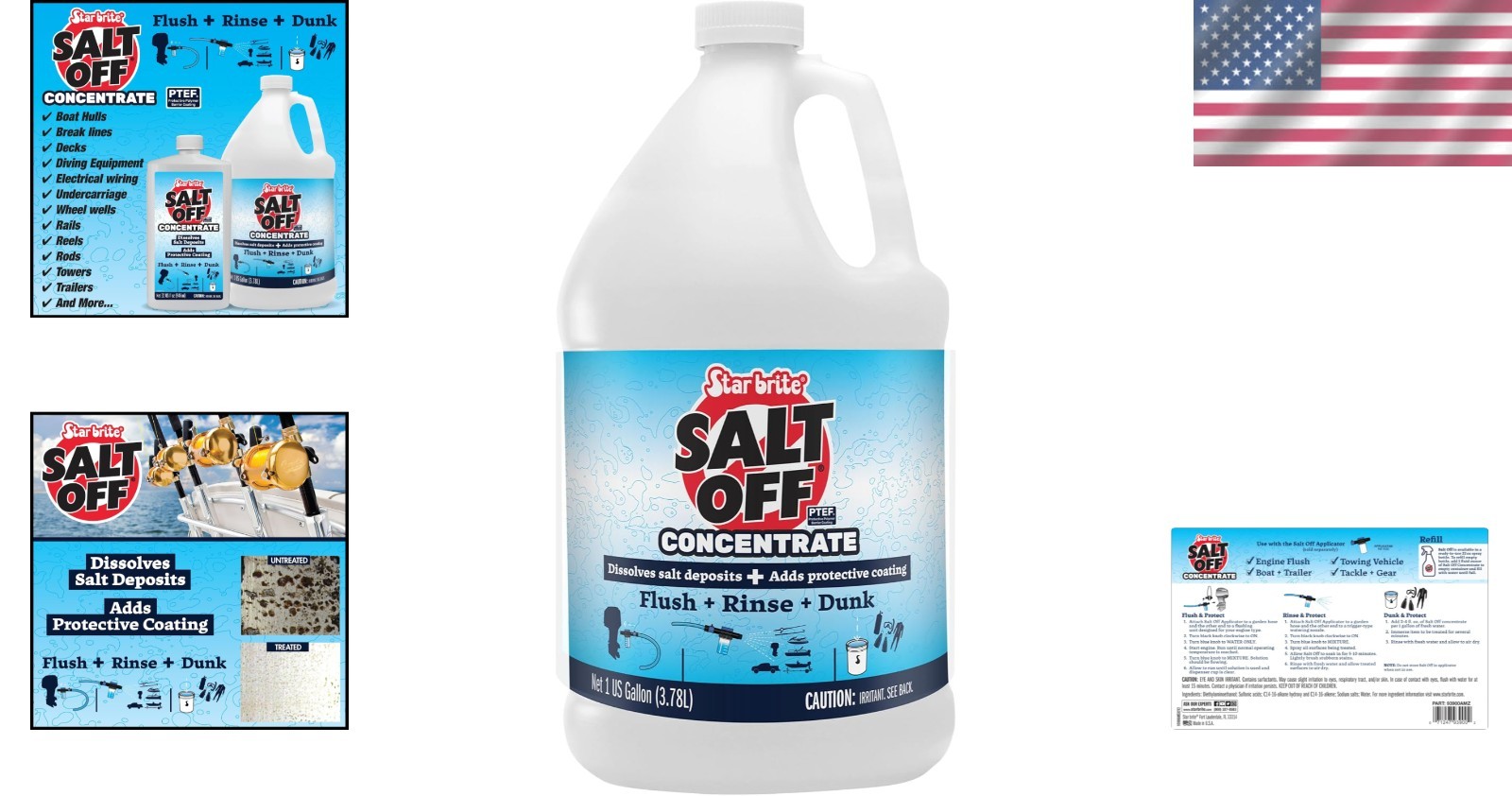 Salt Off Concentrate Salt & Engine Flush 128 OZ Gallon for Boats, Vehicles, T…