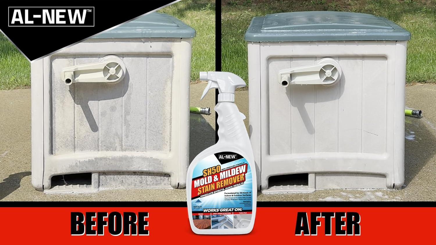 SH50 Mold and Mildew Stain Remover | Scrub Free Formula | Works Great on Decks,