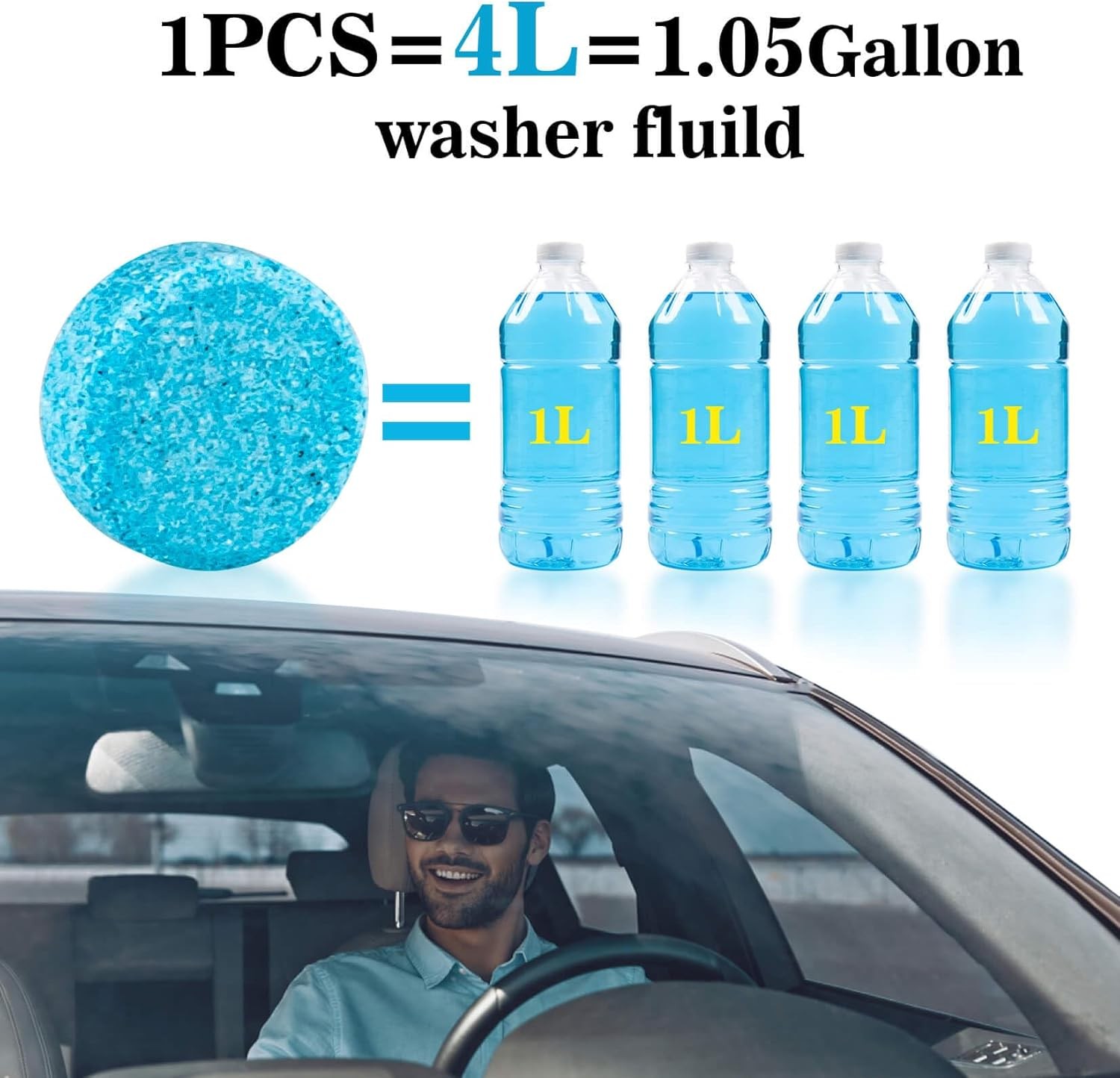 Sukh Car Windshield Washer Tablets – Washer Fluid Tablets Glass Cleaner