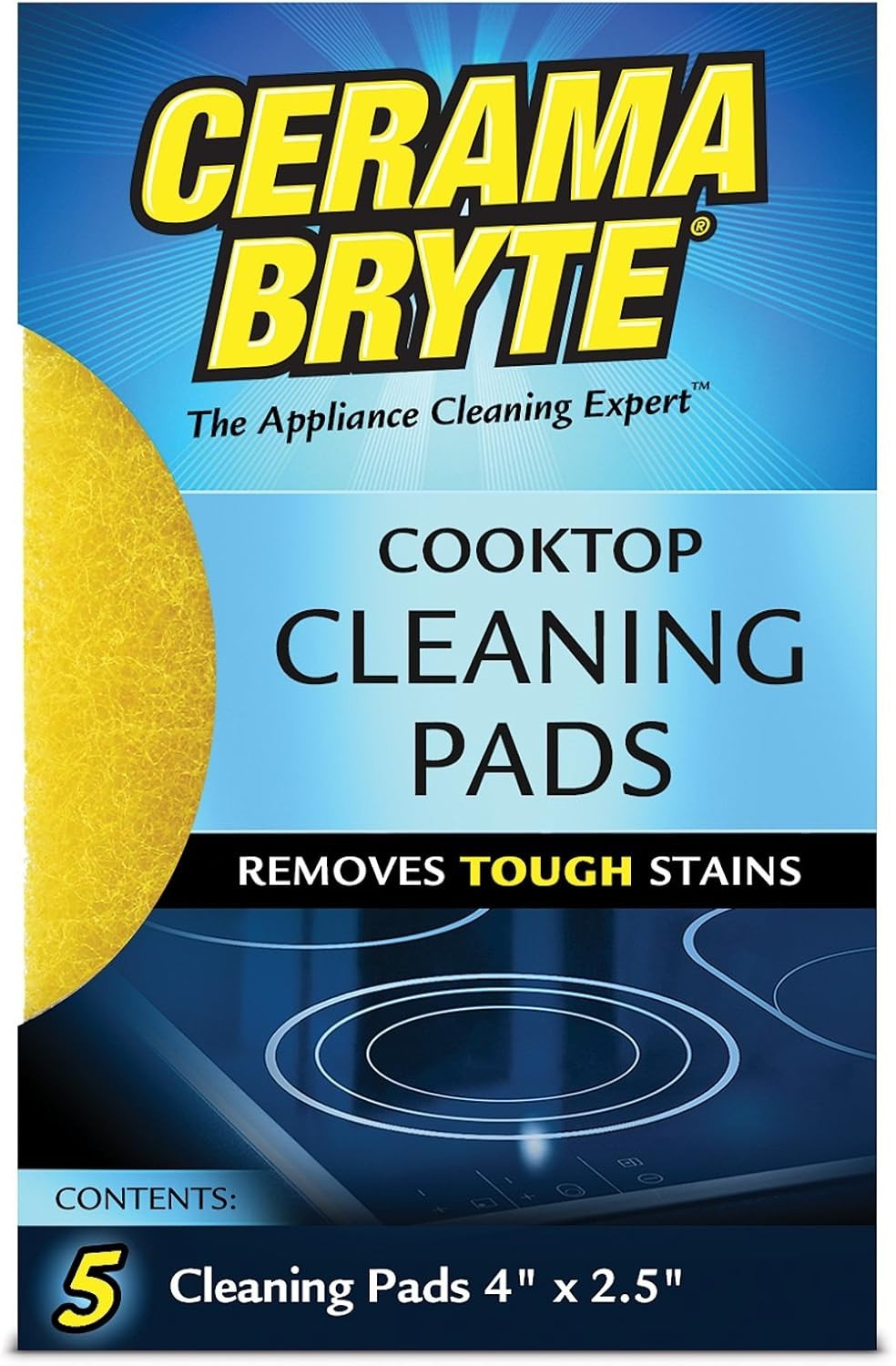 10 X 5 Pack Cleaning Pads Cooktop and Stove Top Cleaner for Glass – Ceramic Surf