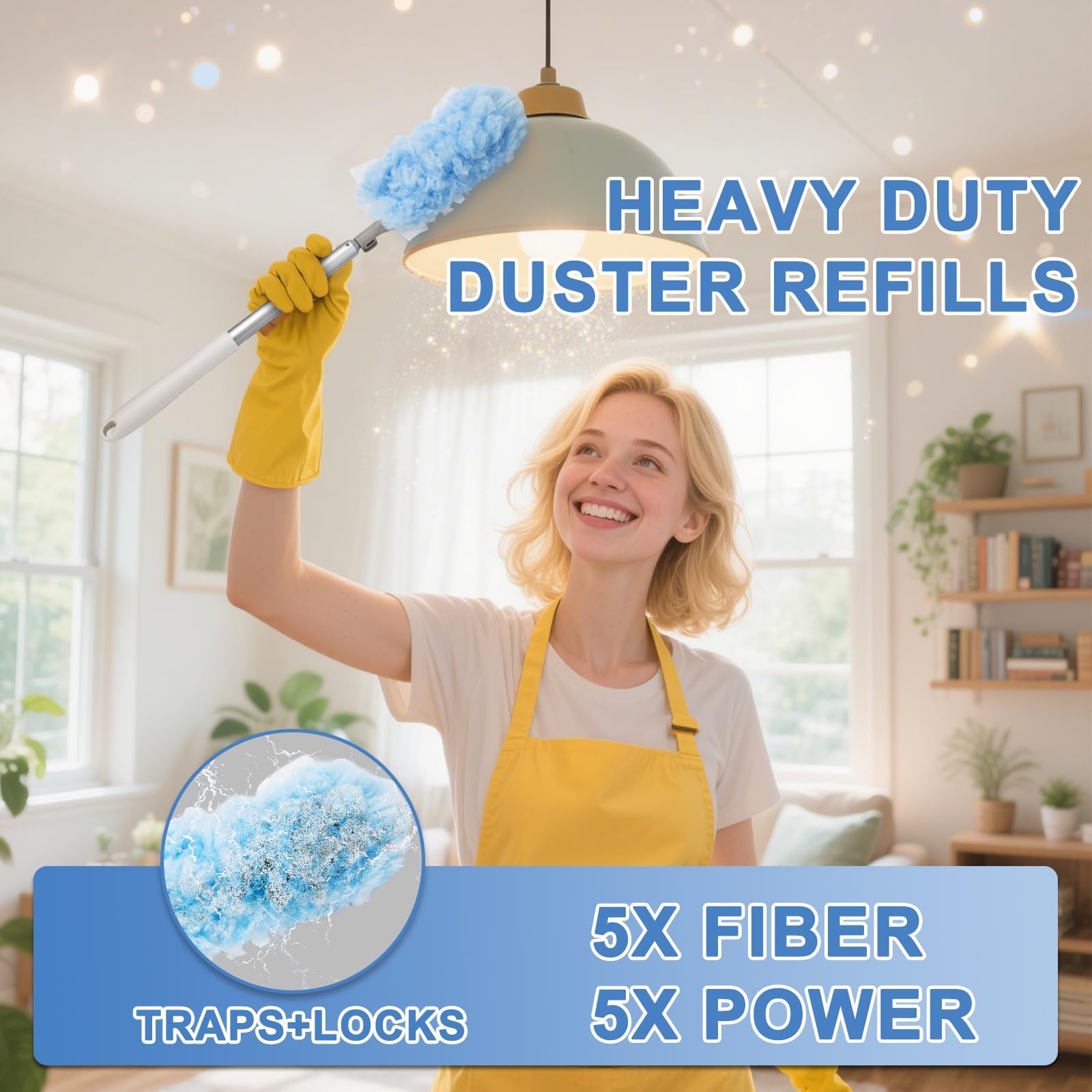 KeFanta Duster Refill Kit with 6 ft Super Extendable Handle Compatible with S…