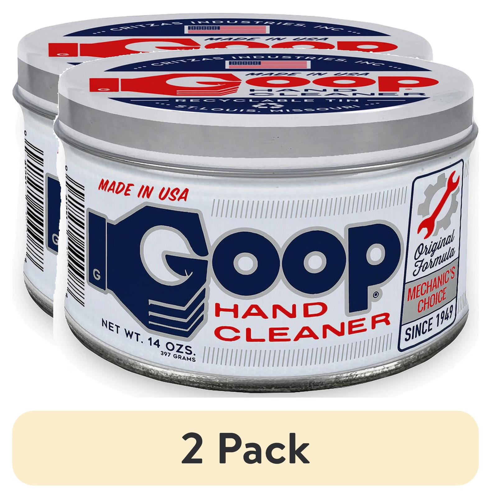 Classic Goop Heavy-Duty Waterless Hand Degreaser – 14 Oz for Mechanics