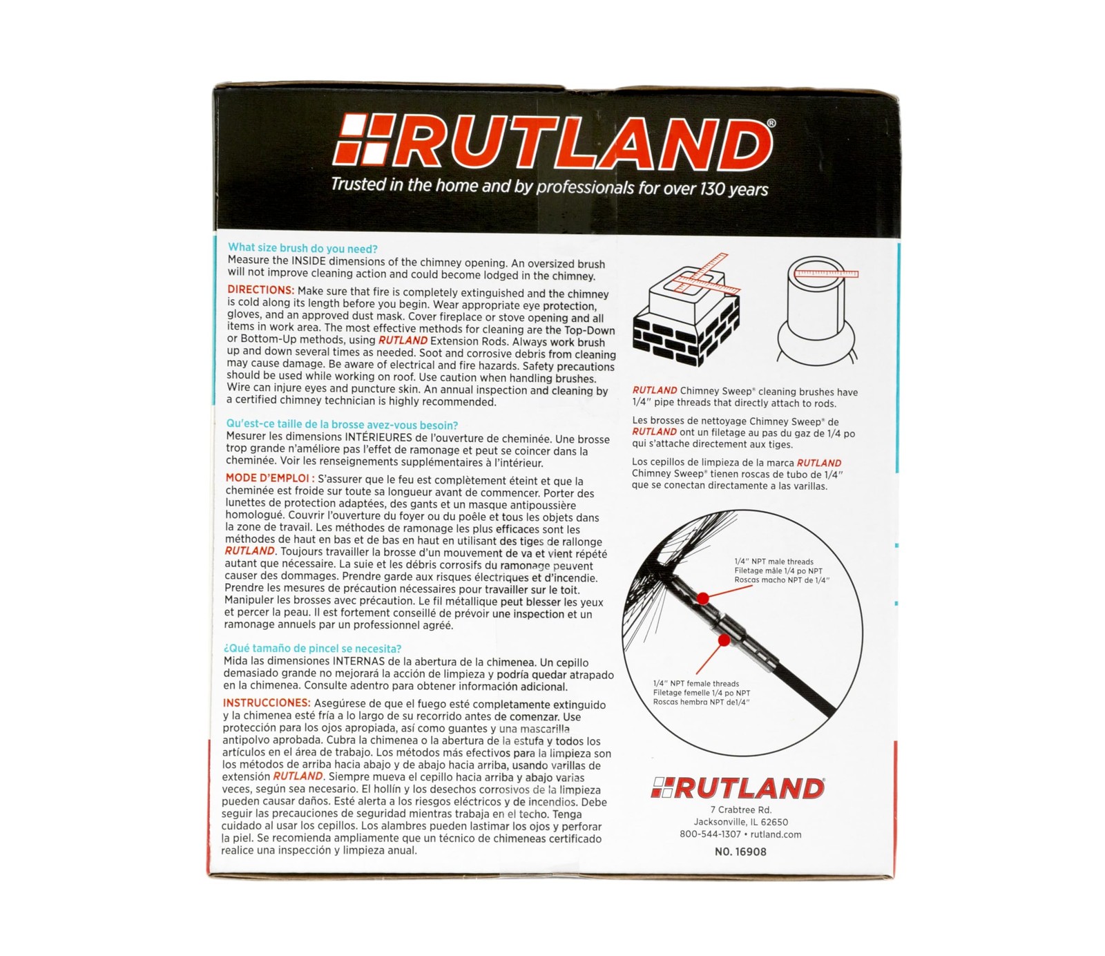 8-Inch Poly Chimney Cleaning Brush for Efficient Flue Maintenance & Care