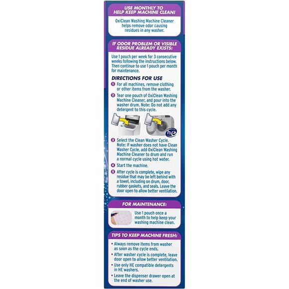 OxiClean Washing Machine Cleaner W/ Odor Blasters All Machines Cleaner, 4 Count