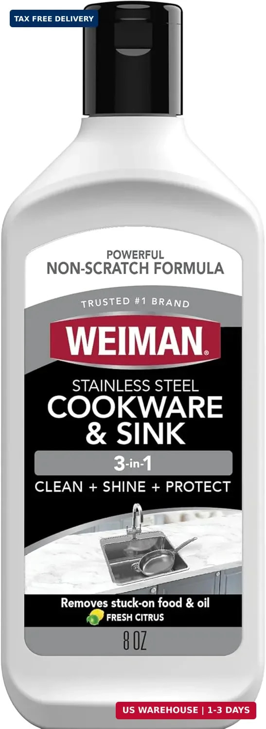 Weiman Stainless Steel Sink and Pots & Pans Cleaner and Polish