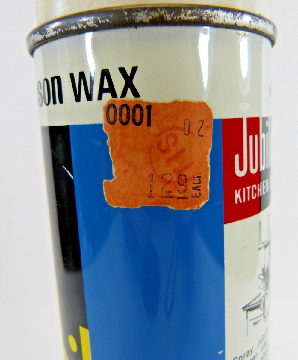 $1.29 VINTAGE JOHNSON WAX JUBILEE KITCHEN WAX 10.5 oz EMPTY SPRAY CAN MOVIE PROP