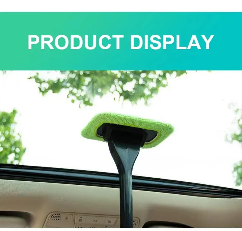 Car Window Cleaner Brush Kit Windshield Cleaning Wash Tool Inside Interior Auto