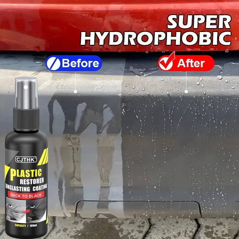 Car Plastic & Leather Restorer Back to Black Gloss Renovator Long-LastingCoating