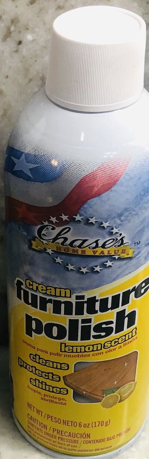 6oz Chase Home Value Cream Furniture Polish Lemon Scent-New-SHIPS N 24 HRS RARE