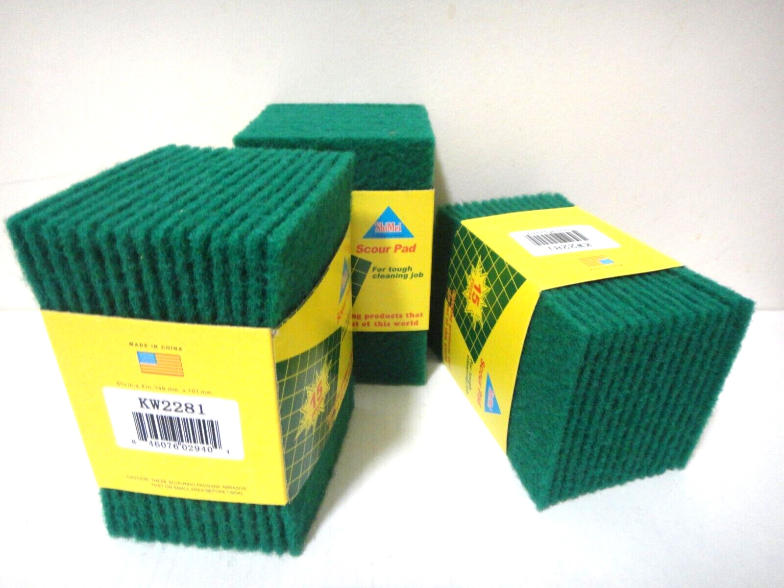 Lot 45 pcs Scouring Pads Medium Duty Home Kitchen Auto Scour Scrub Cleaning Pad