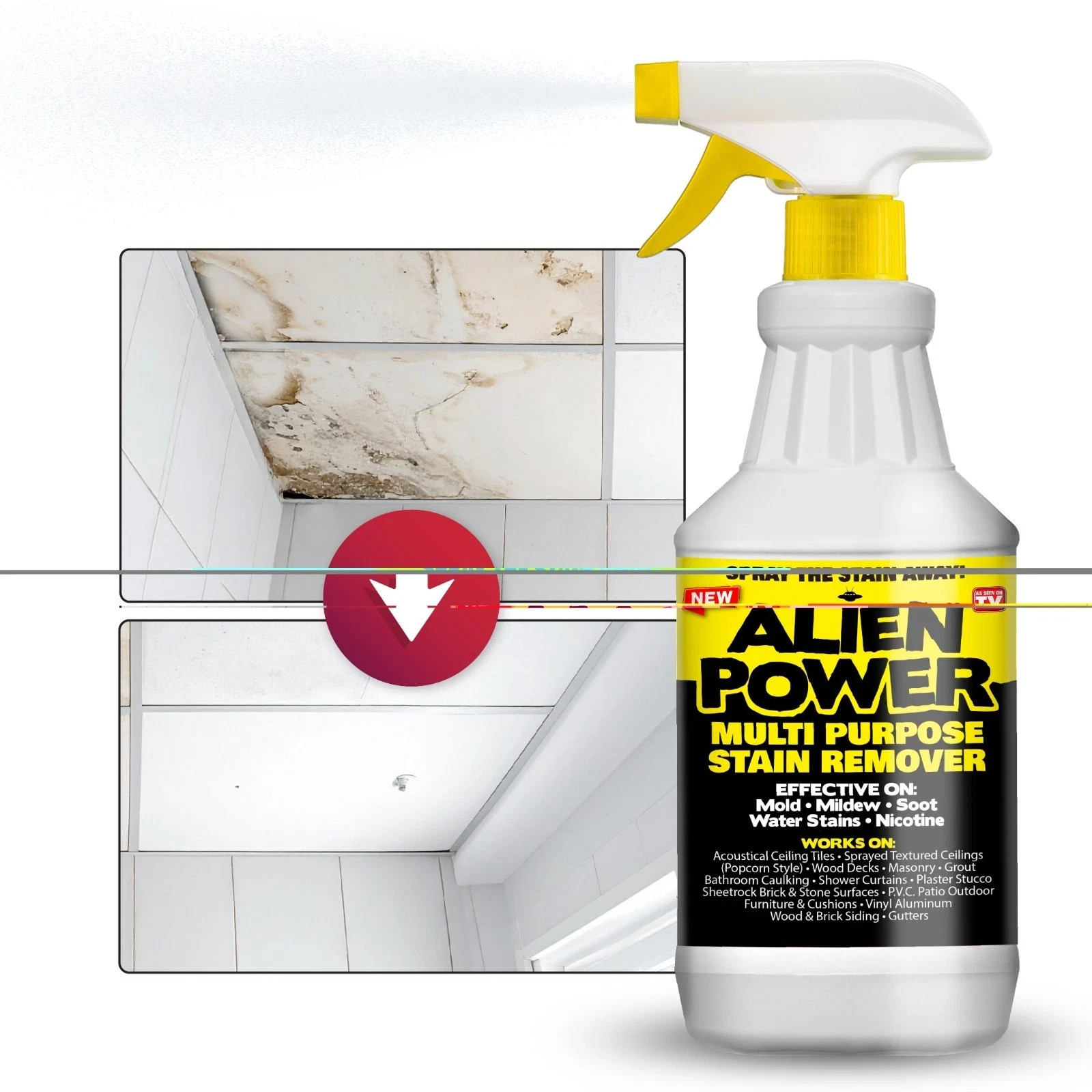 Alien Power Stain Remover Set Multi Purpose Mold Mildew Cleaner Spray Kit