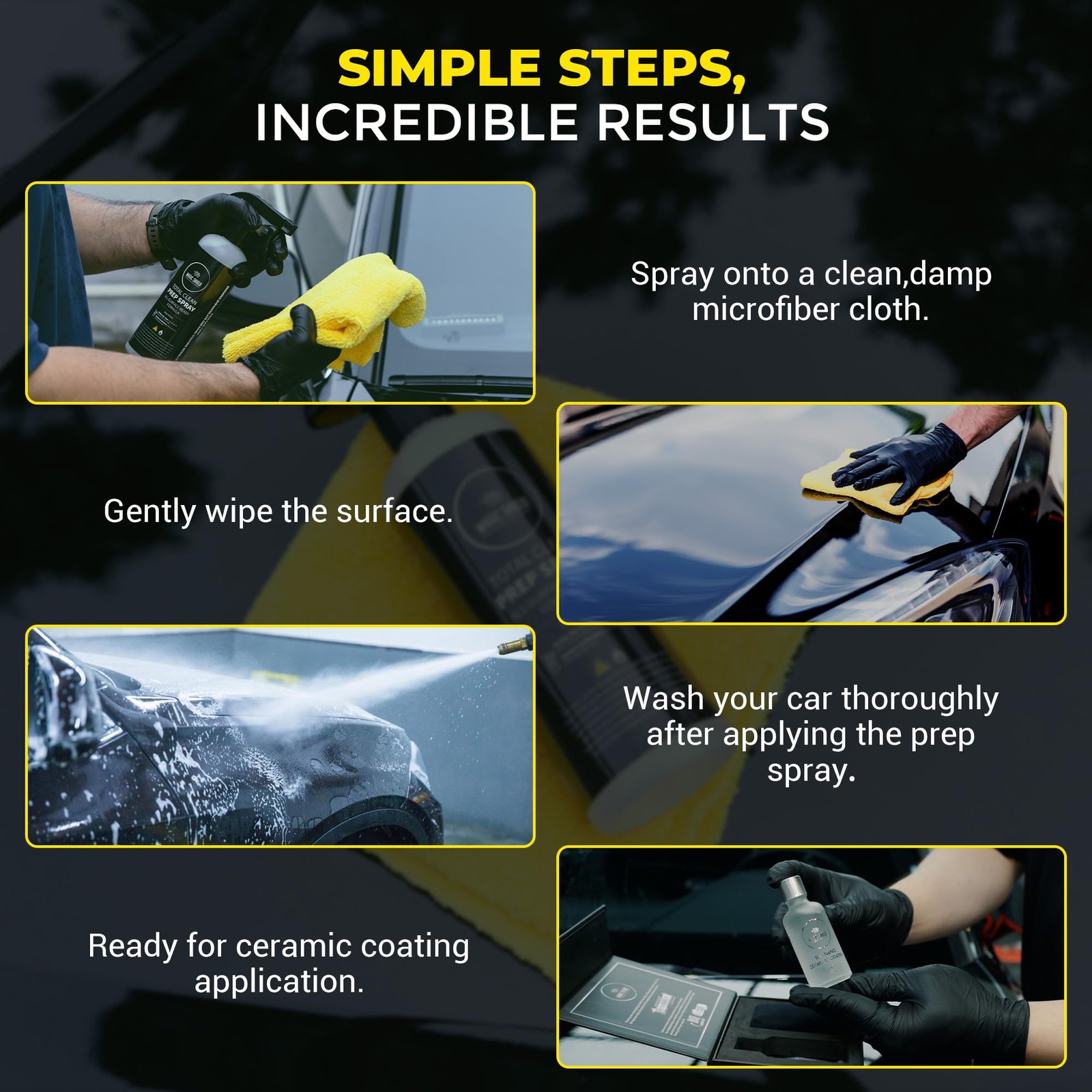 Shield Prep Spray – Must Wash After Use | Ideal for Ceramic Coating Prep | Wa…