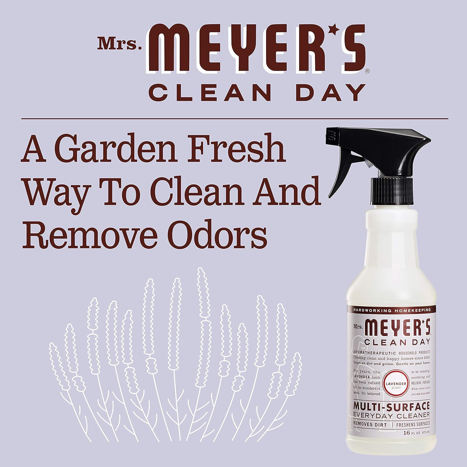 Mrs. Meyer’s Clean Day Multi-Surface Everyday Cleaner, Lavender 16 Oz- Pack of 3