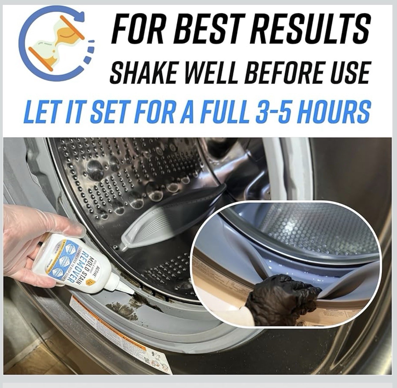 Mold Stain Remover Gel Cleaner -Heavy Duty Stain Cleaner for Front Loader Wash