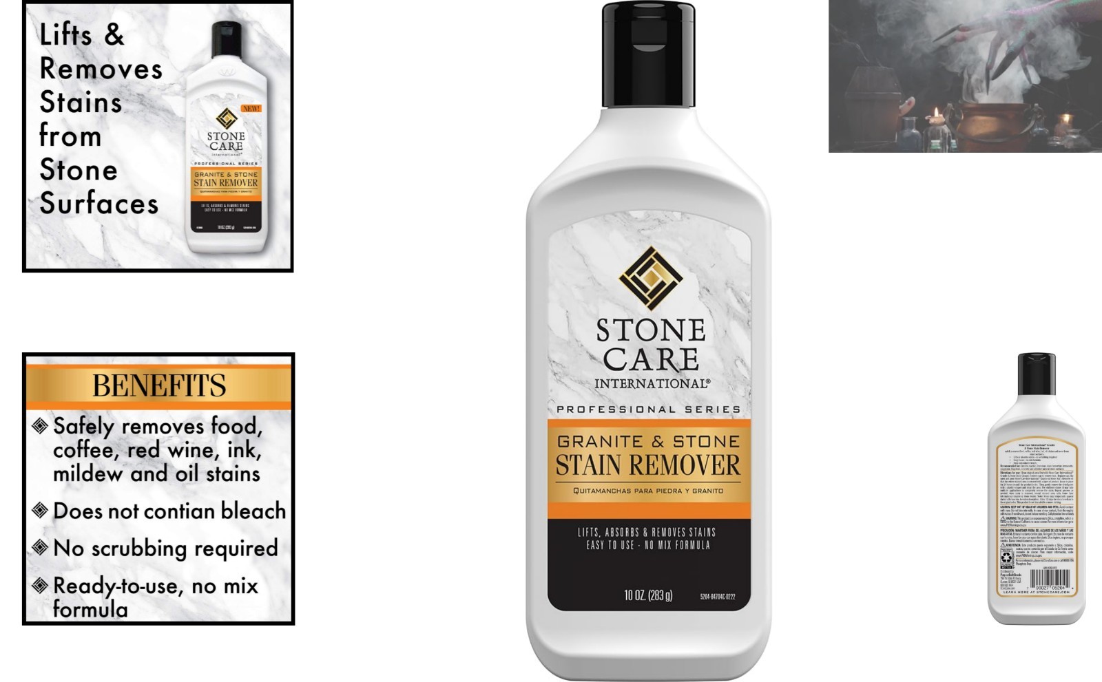 10oz Stone Stain Spray With Coffee Scent – Deep Clean for Food, Ink, and Mildew