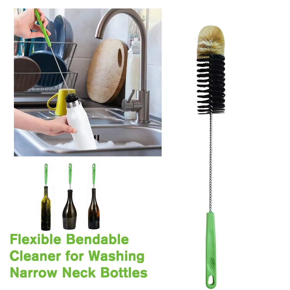 40Cm Long Handle Water Bottle Brush Flexible Bendable Cleaner for Washing Narrow