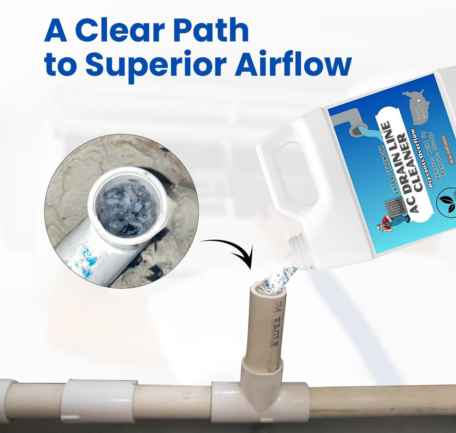 AC Drain Line Cleaner – Extra Strength | Clears Clogs & Buildup in HVAC A/C &…