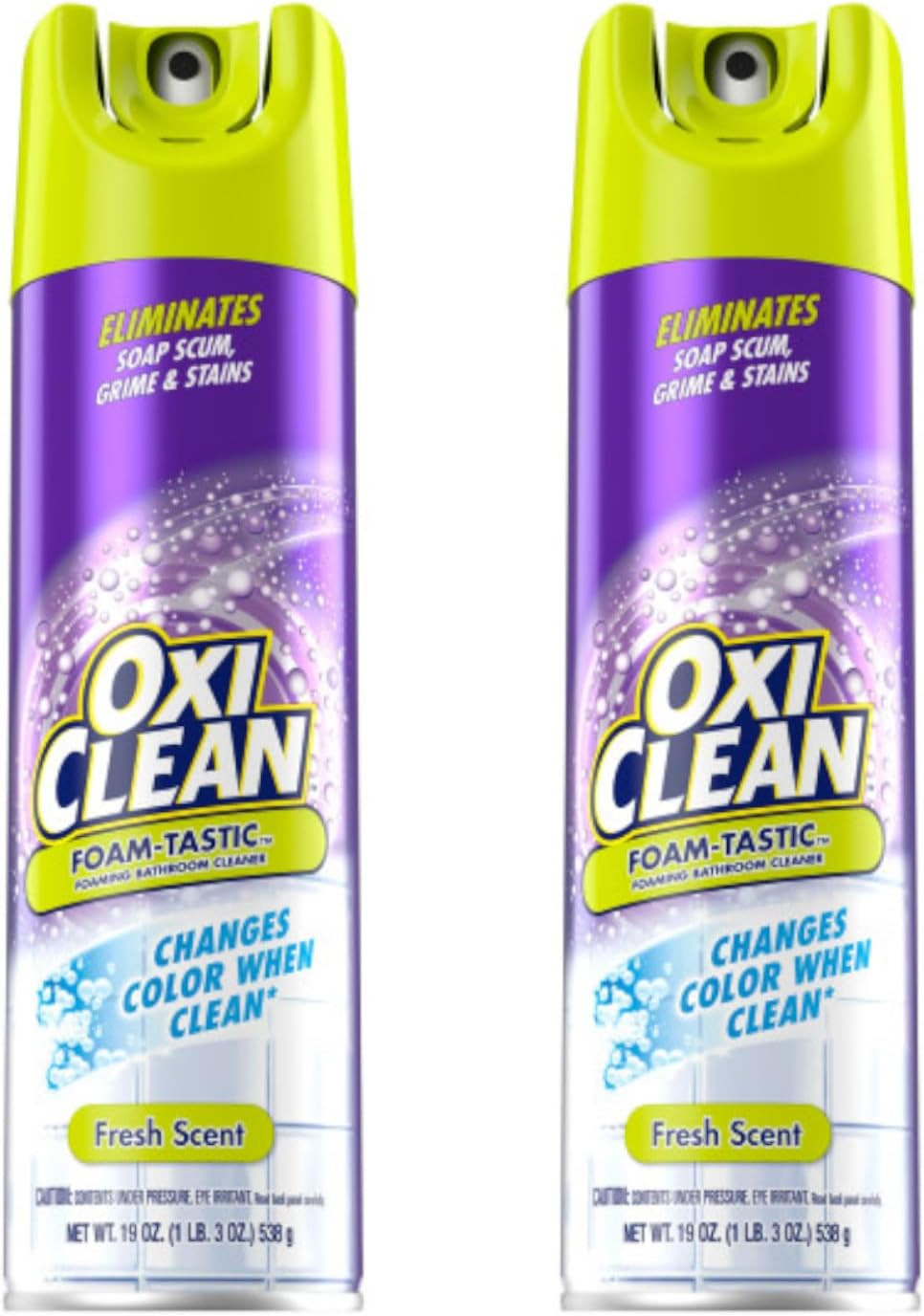 OxiClean Foam-Tastic Foaming Bathroom Cleaner, Fresh Scent, 19 oz Spray Can (…