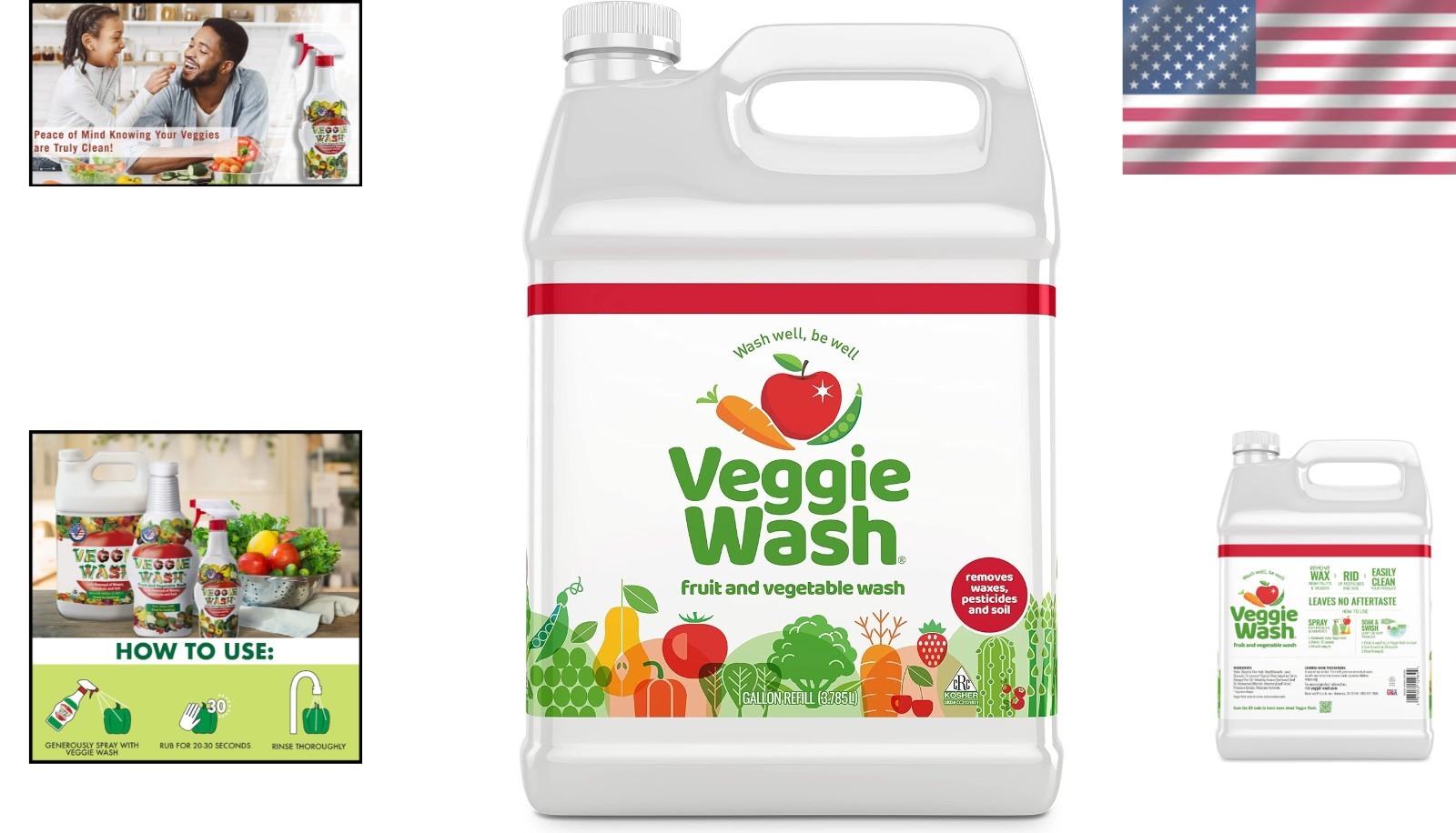 Produce Wash, 1 Gallon – Fruit & Vegetable Cleaner
