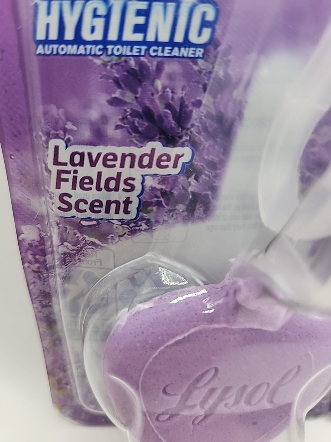 2 Pcs Lysol Hygienic Lavender Field SCENT Automatic Toilet Cleaner Purp Clip On