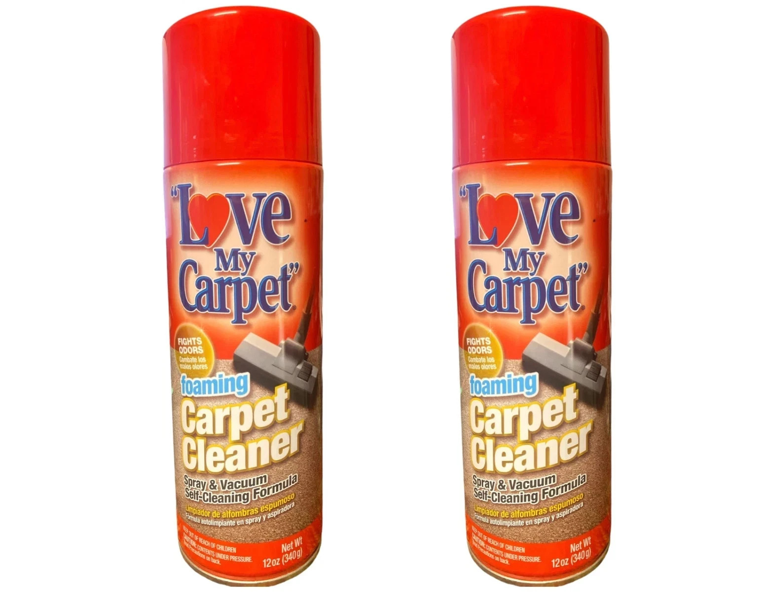 3 Pk Love My. Carpet Cleaner Foam 12 Oz Fights Odor Spray & Vacuum