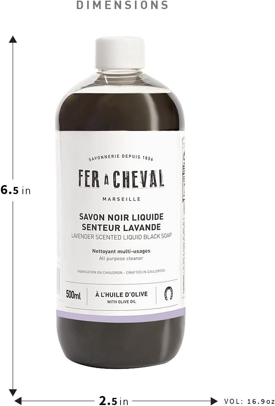 Fer à Cheval All Purpose Cleaner, Lavender Scented Liquid Black Soap Multi…