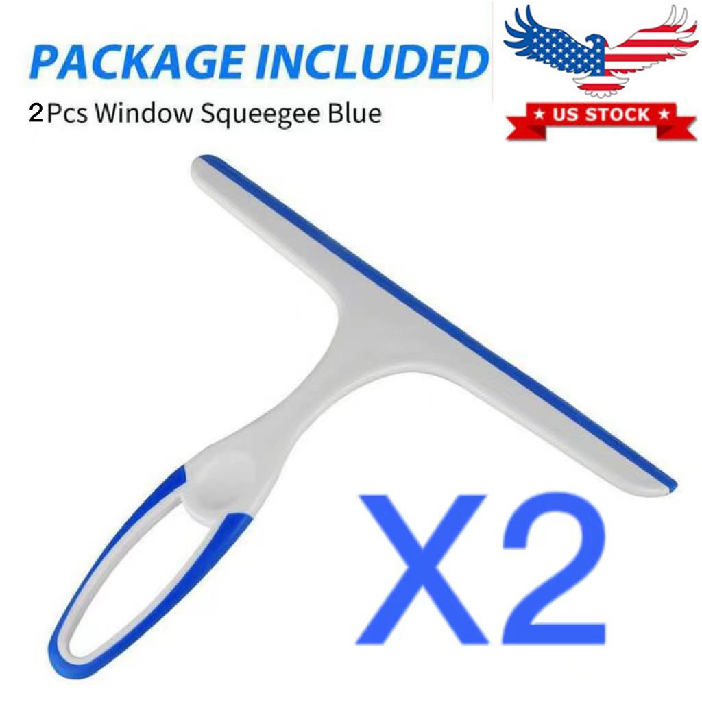 2PCS Squeegee For Shower Mirror Window Door Home Office House Cleaner Car Glass