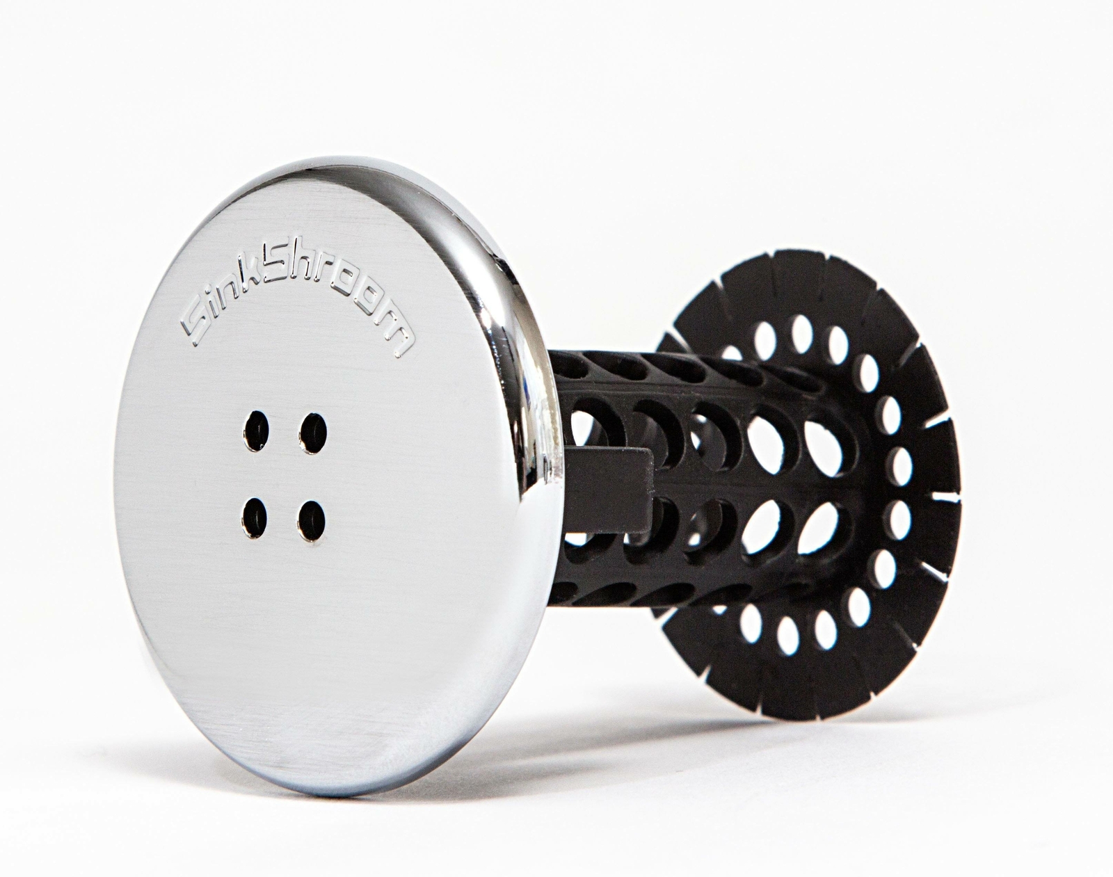 SinkShroom® Black Ultimate Hair Catcher Snare Strainer for Sink by TubShroom