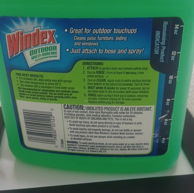 Windex Outdoor Multi-Surface Cleaner Concentrate 32 fl oz Attach to Hose Spray