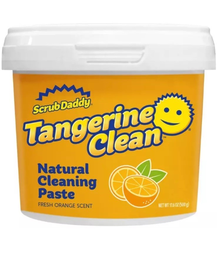 (2) Scrub Daddy Tangerine Clean Natural Cleaning Paste 17.6 oz 2 Containers