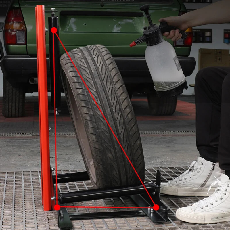 Professional Car Tire Wheel Hub Cleaning Rack Rotating Rolling Wheel Hub