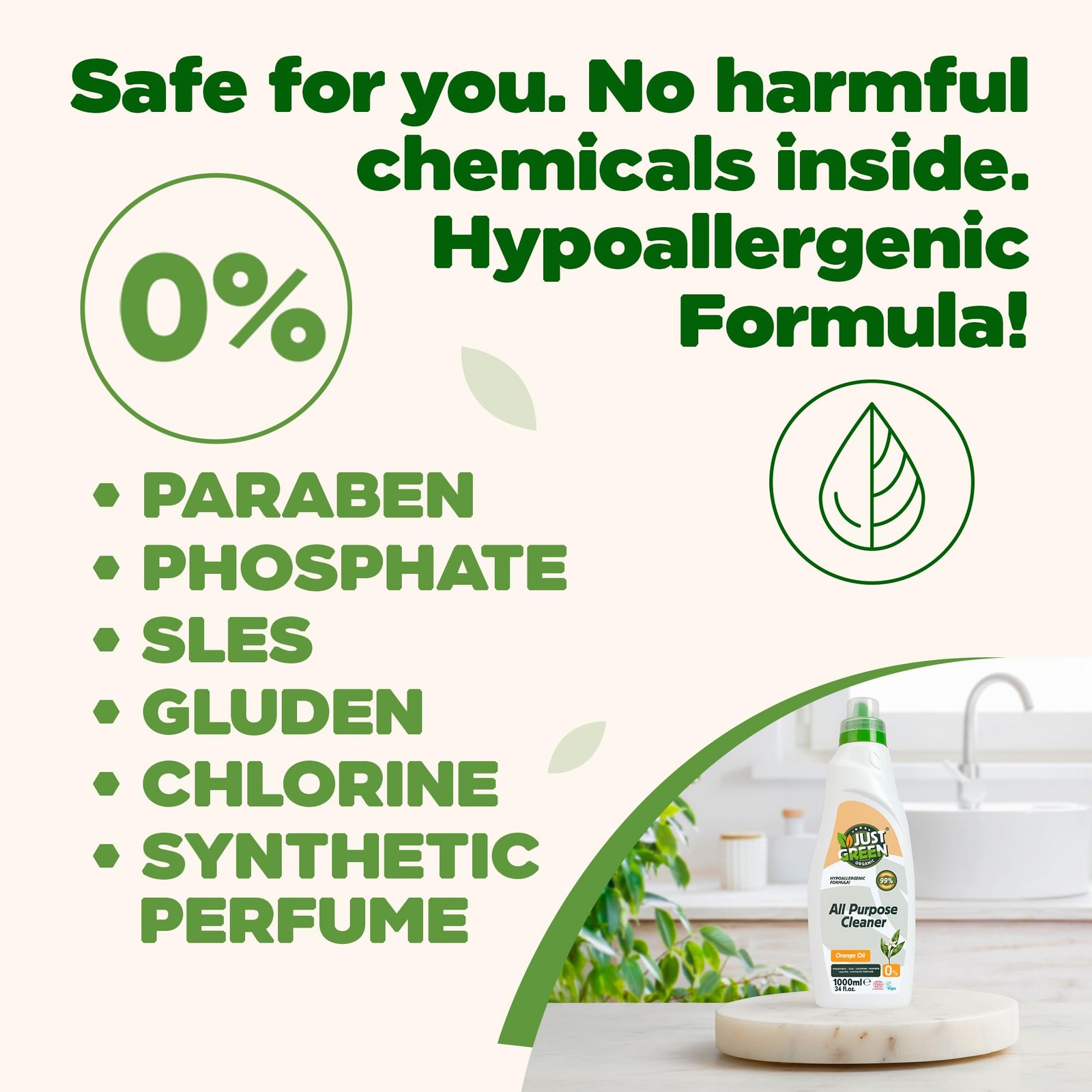 All Purpose Cleaner Spray, Plant-Based Multi-Surface Cleaner, Non-Toxic, Hypo…
