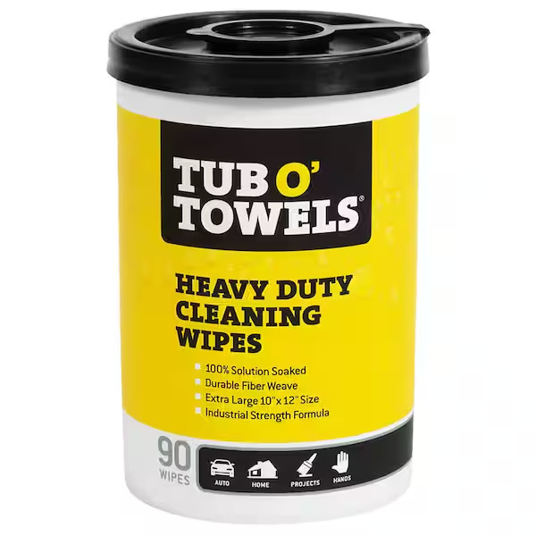 Tub O Towels Heavy-Duty Cleaning Wipes Citrus Scent (90-Count)