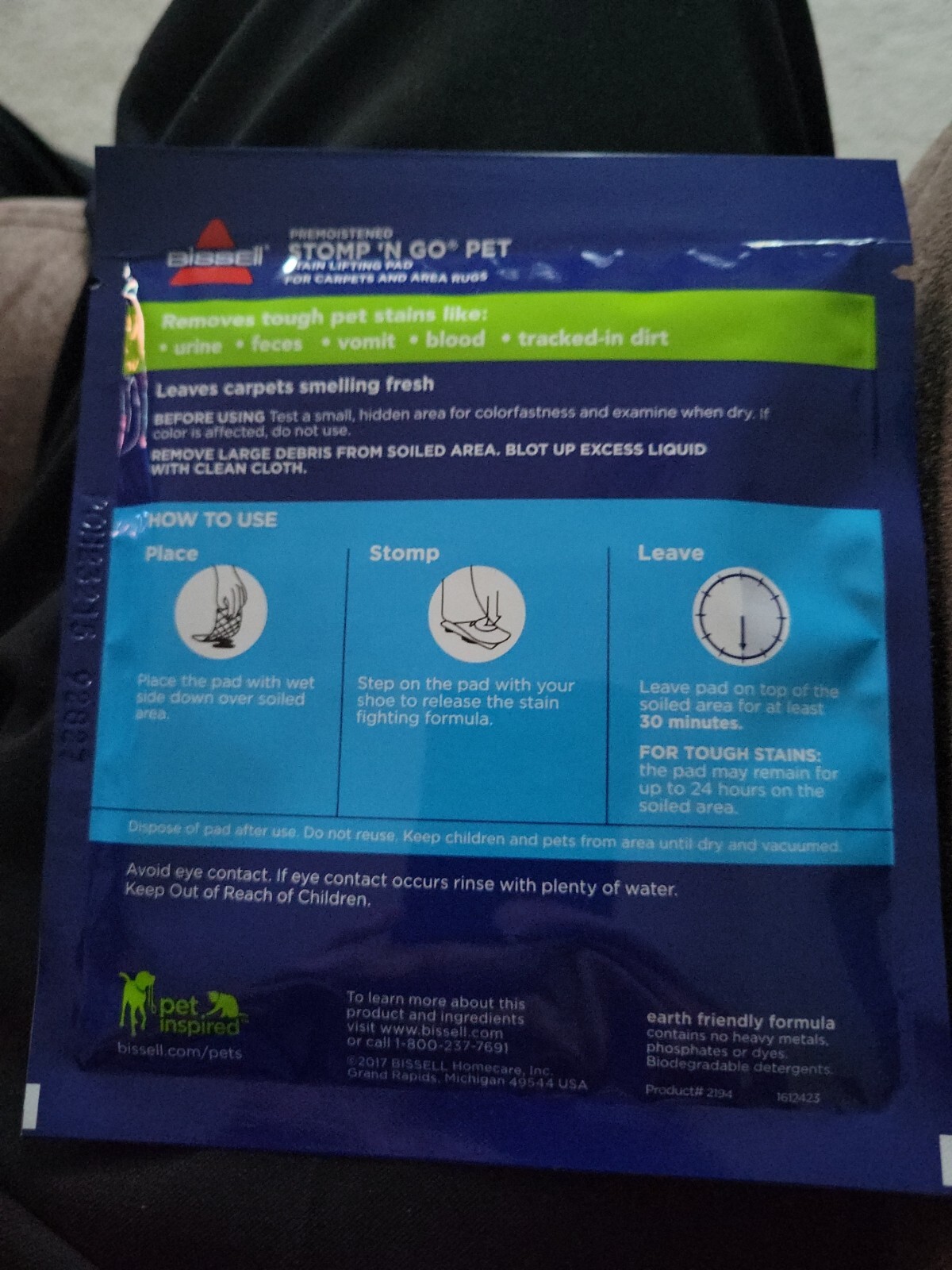 Bissell Stomp ‘n Go Pet Stain Lifting Pads 5 Pack Discontinued Stock Up