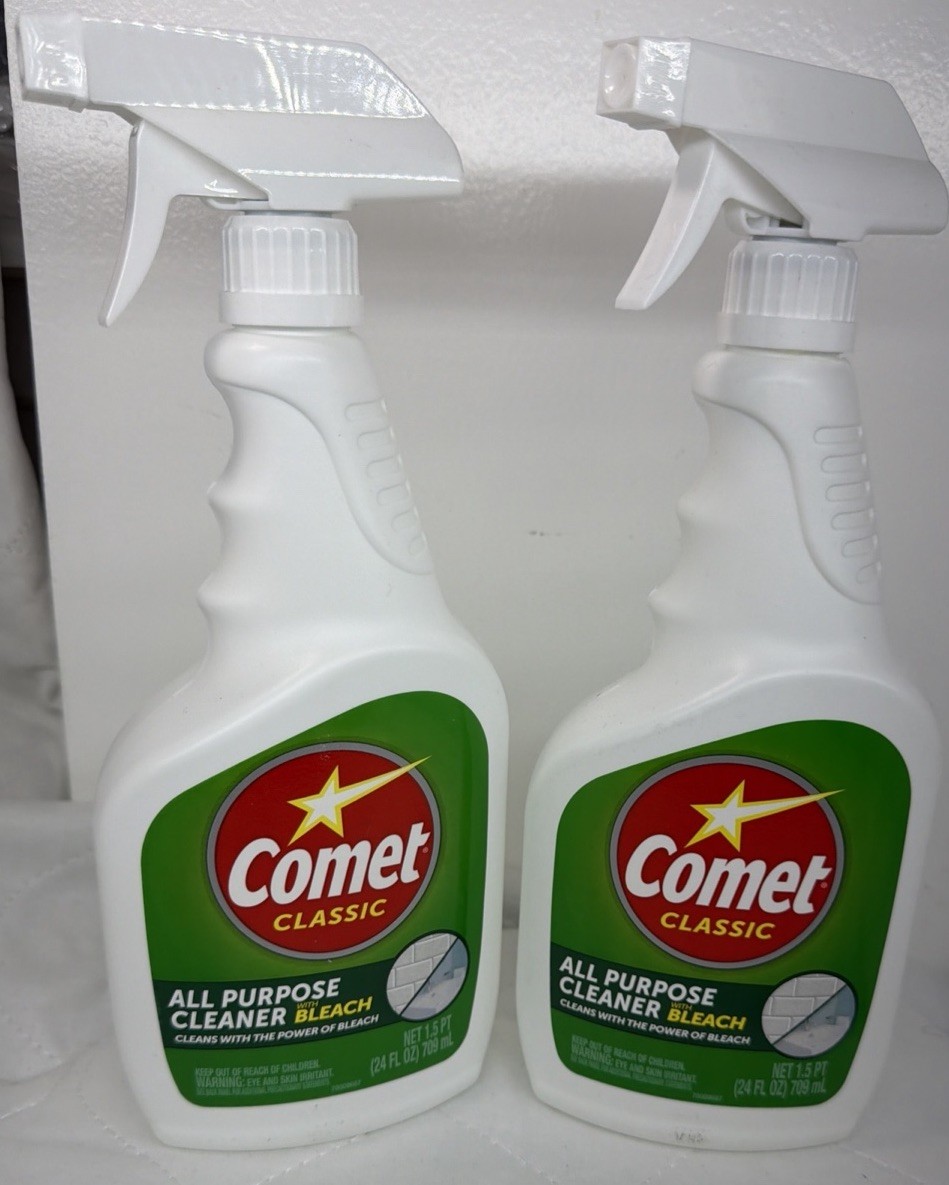 Comet All-Purpose Cleaner Spray with Bleach (2 Pack) for Kitchen Bathroom