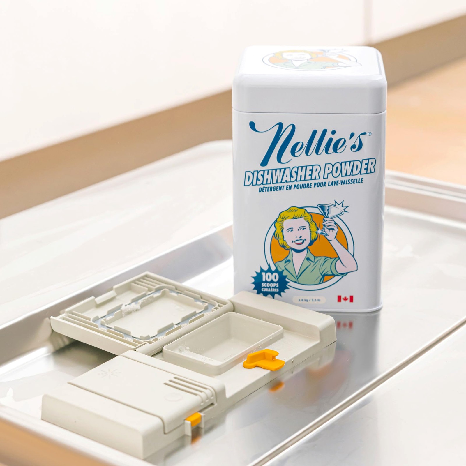 Nellie’s Dishwasher Powder 56.48 Ounce Eco Friendly Grease Removal 100 Scoops