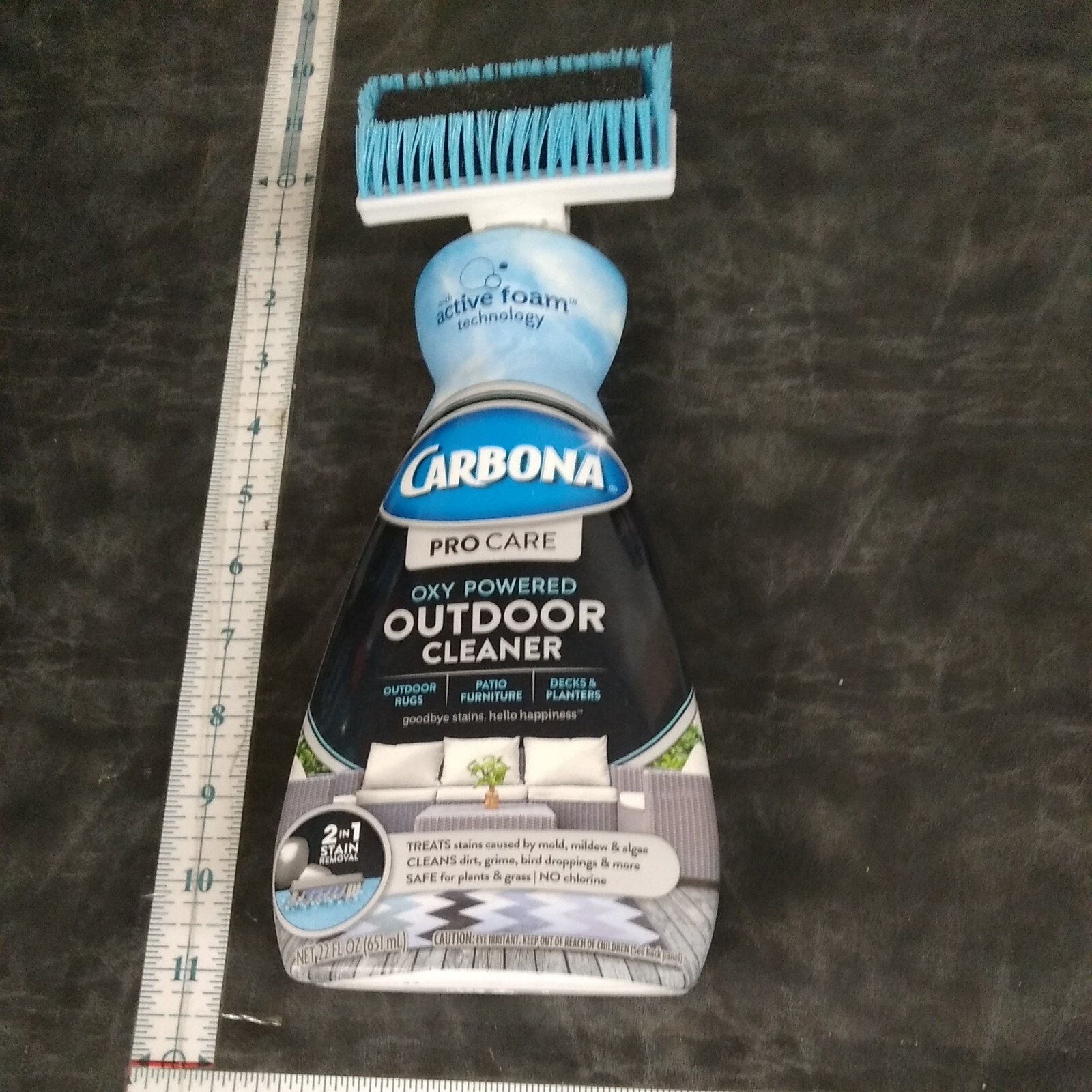 Carbona Pro Oxy Outdoor Cleaner 2 in 1 Stain Removal Active Foam 22oz Bottle